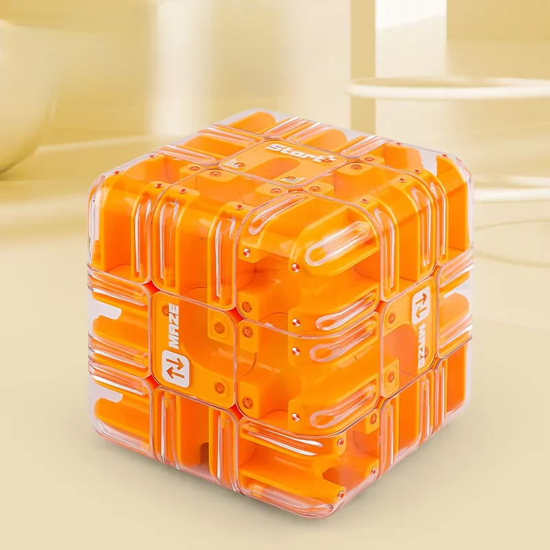 Vibrant 3D Maze Puzzle Cube, a unique brain teaser and portable logic game for gifts.