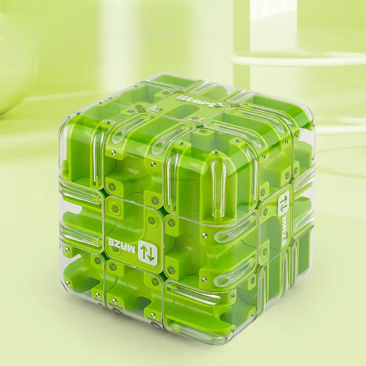 Engaging 3D Maze Cube brain teaser, a fun logic game and stress relief toy for all.