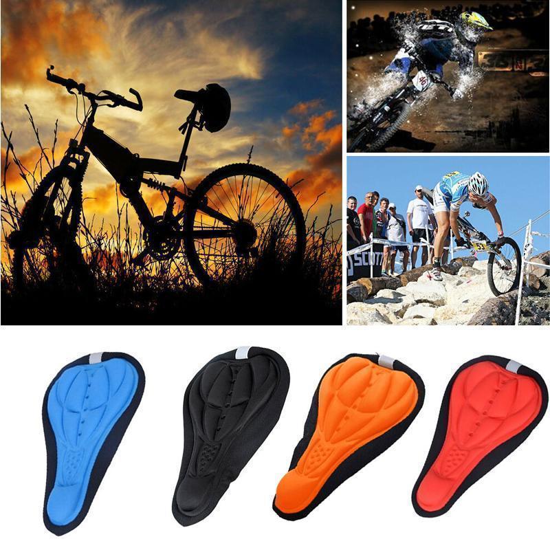 Ergonomic silicone bike saddle cover, 3D padding for men and women cyclists, outdoor sports accessory