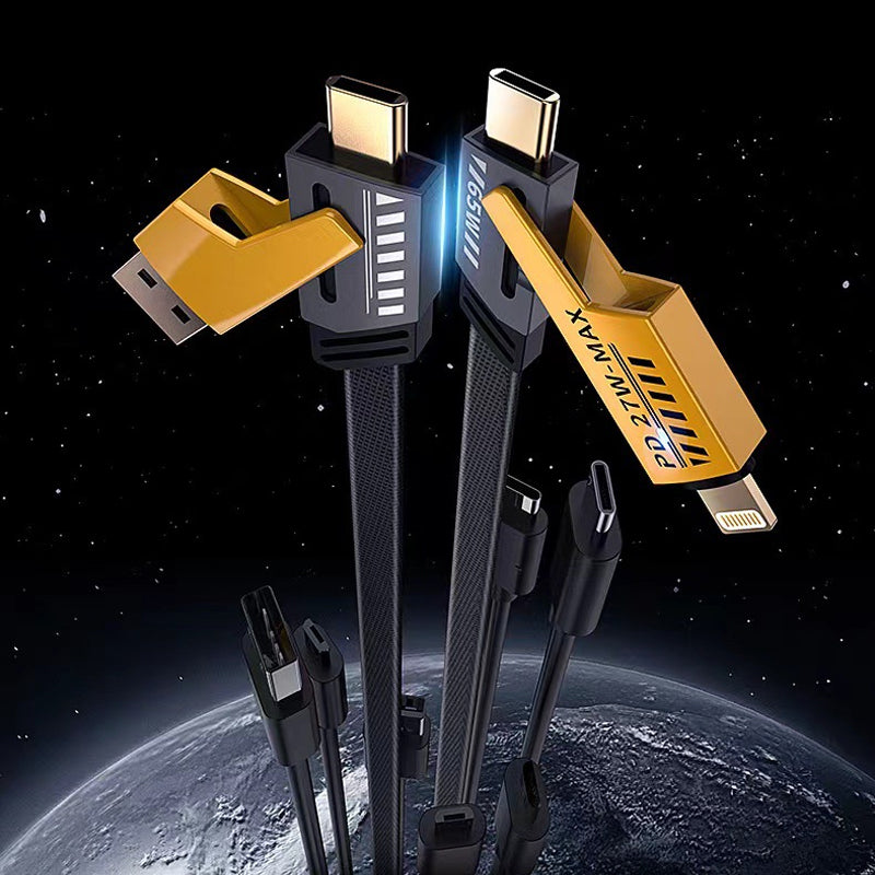 Compact and tangle-free 65W fast charging USB cable, perfect for travel and daily use.