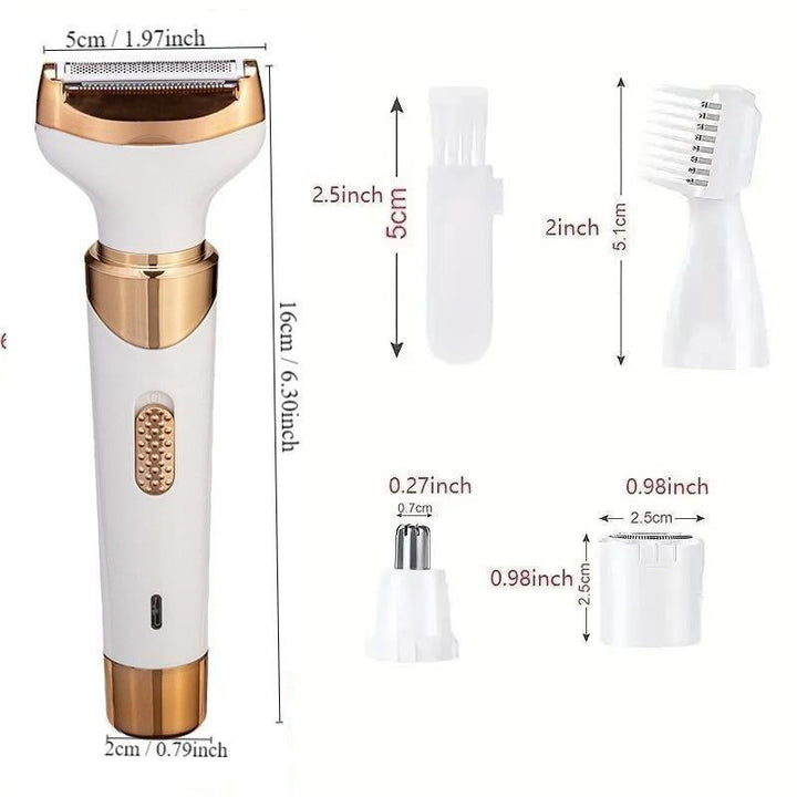 Electric shaver and trimmer powered by USB, ideal for cordless and portable personal grooming