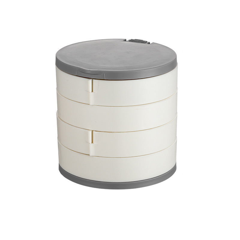 Unisex 4-layer rotatable jewelry storage box, a versatile accessory holder for any room