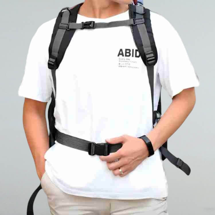 Lightweight 40L gray waterproof hiking backpack, ideal rucksack for day trips, camping, and expeditions.