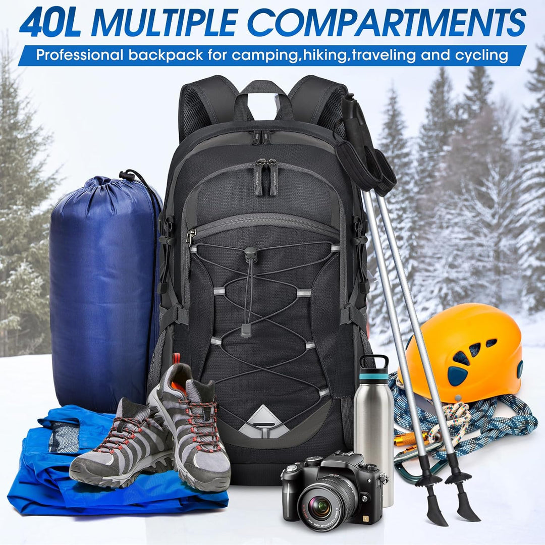 Unisex 40L waterproof camping bag, lightweight & versatile for any outdoor activity.