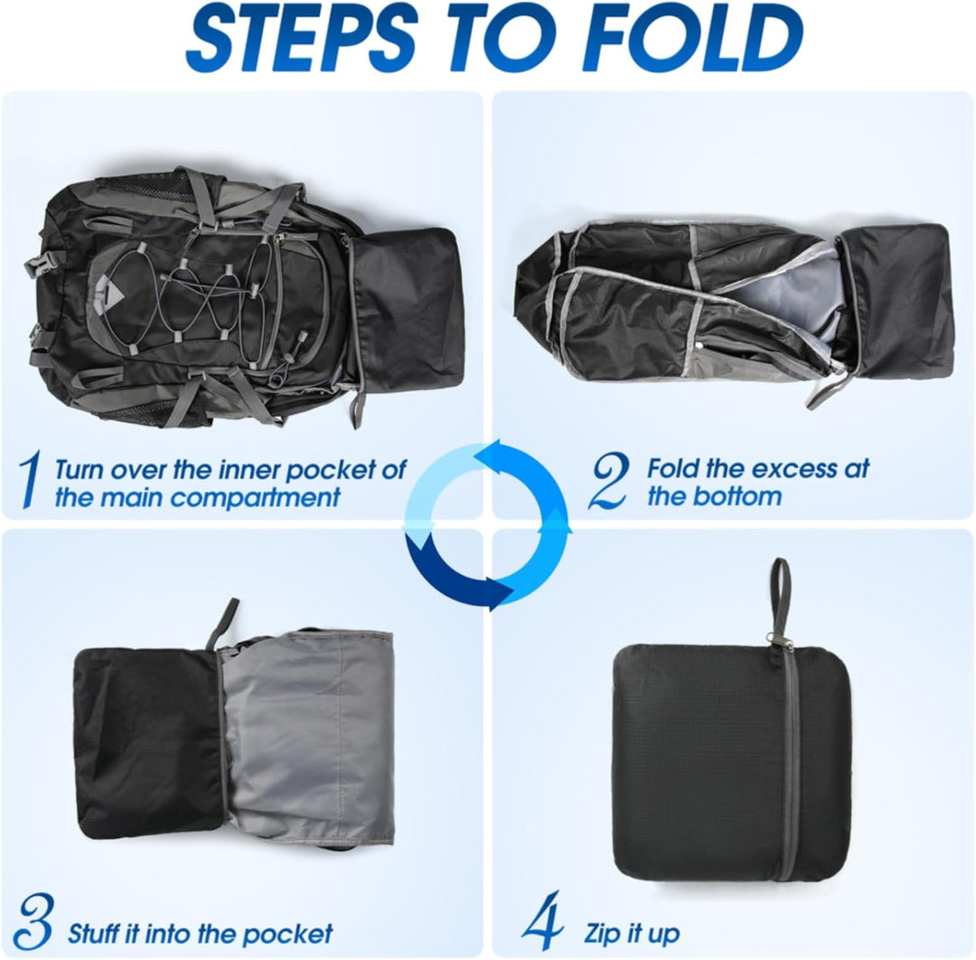 Adventure-ready 40L waterproof hiking backpack, lightweight & easy to carry.
