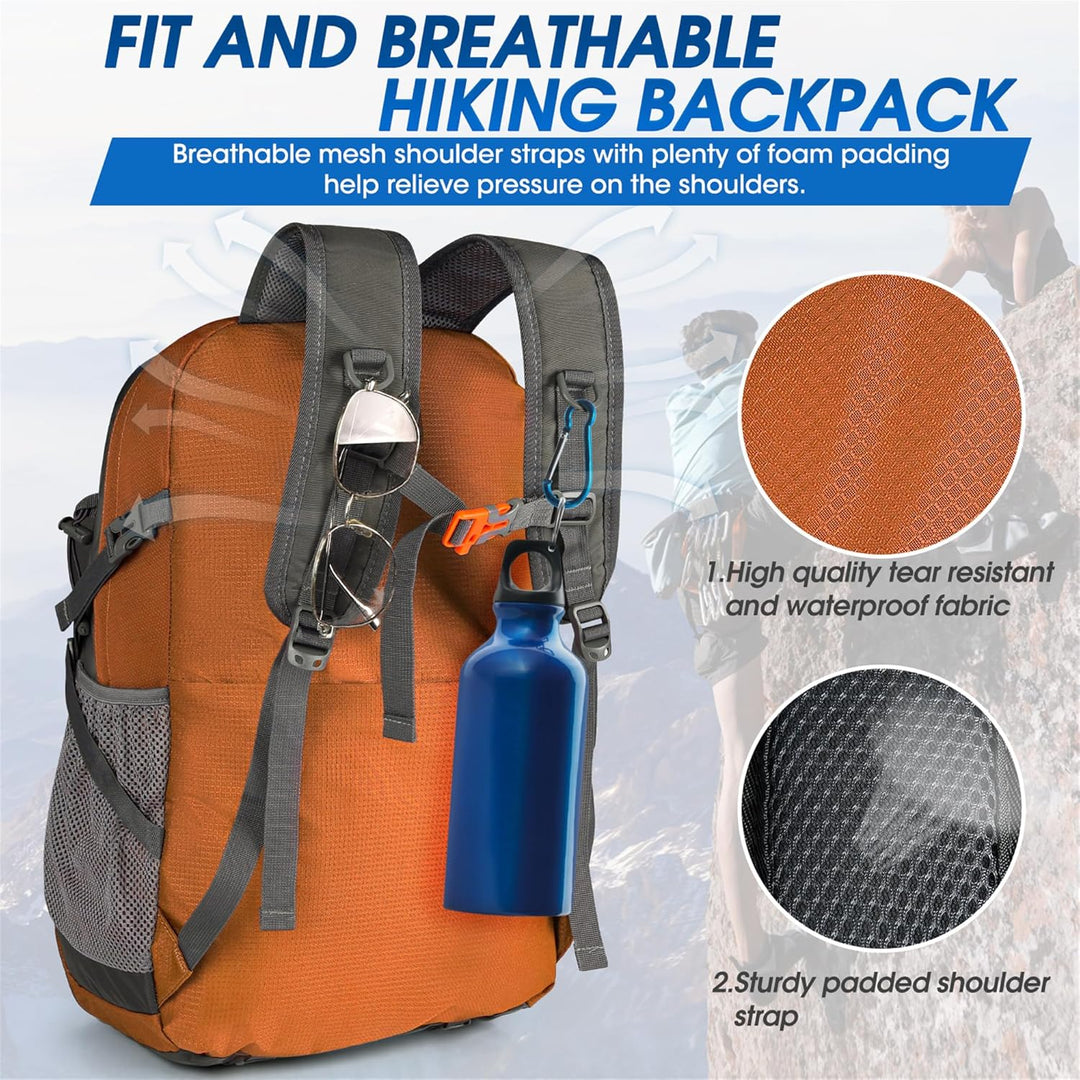 Lightweight, packable 40L waterproof outdoor gear, perfect for hiking & camping.