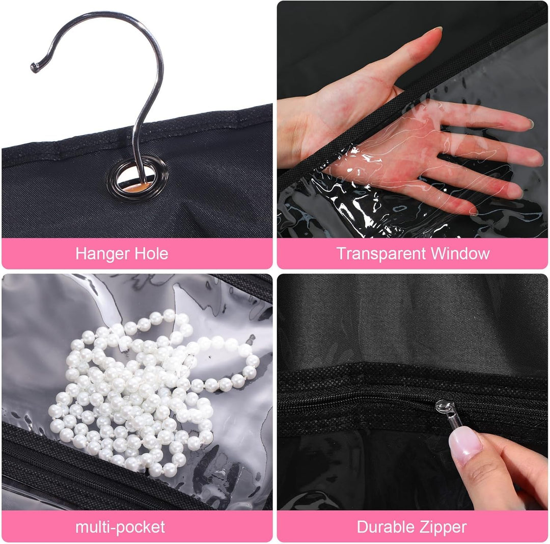 5-pack travel garment bags with fold loop & accessory pockets. Perfect for costumes, suits, dancewear storage.