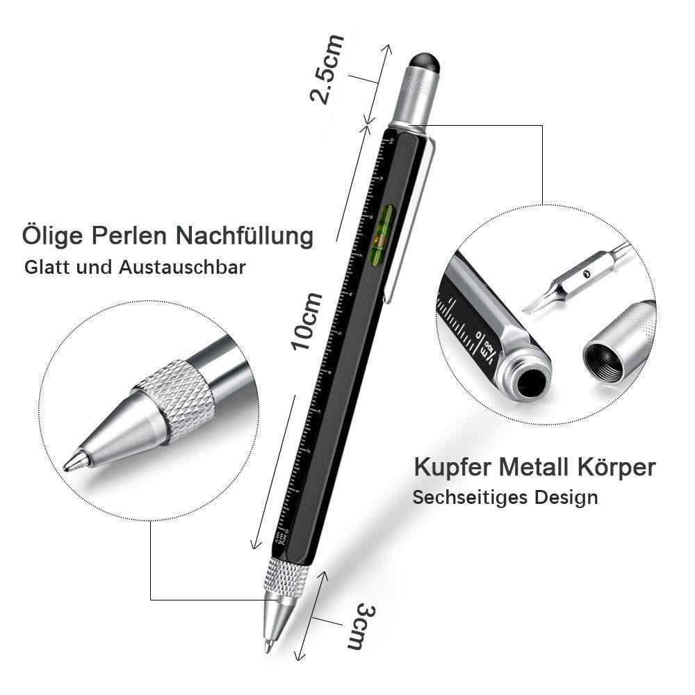 Multifunction pen in a workshop setting, emphasizing its practicality as a screwdriver gadget.