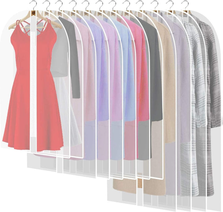 Unisex 71" extra-long garment bag for formalwear storage & wedding dresses. Dust & moth-proof.