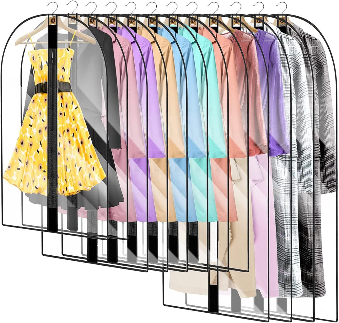 Breathable 71" garment bag for wedding dresses & formal gowns. Extra-long clothing protector.
