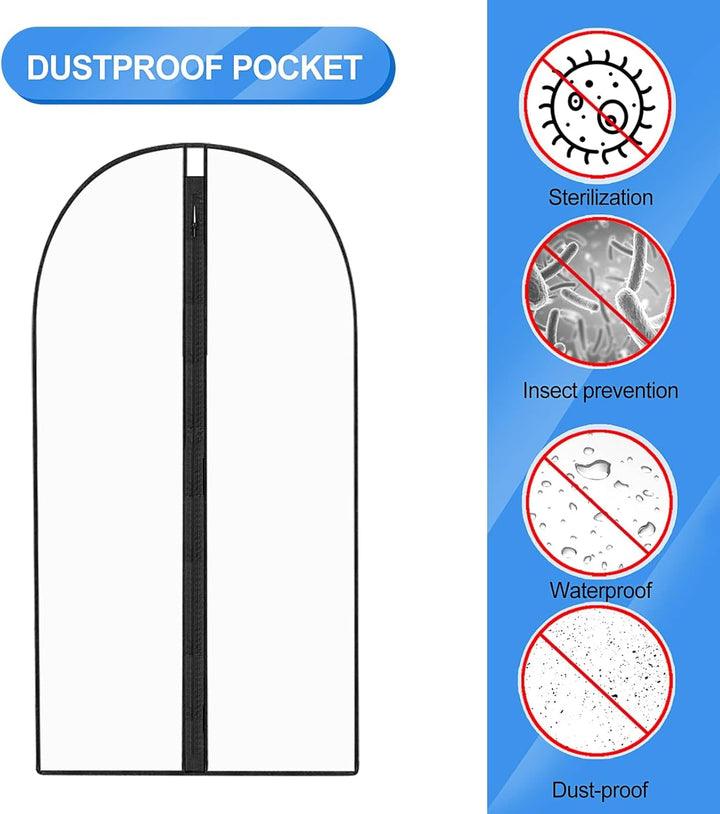 Unisex 71-inch garment travel bag. Long dress & suit cover for wrinkle-free formalwear.