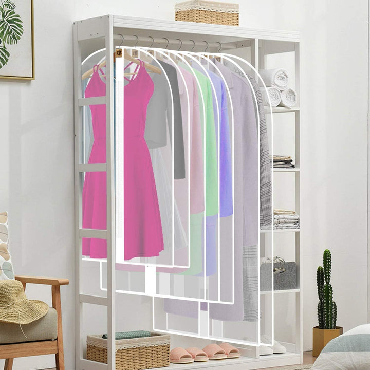 71-inch extra-long garment bag, perfect for wedding dress storage & suit protection. Closet organization.