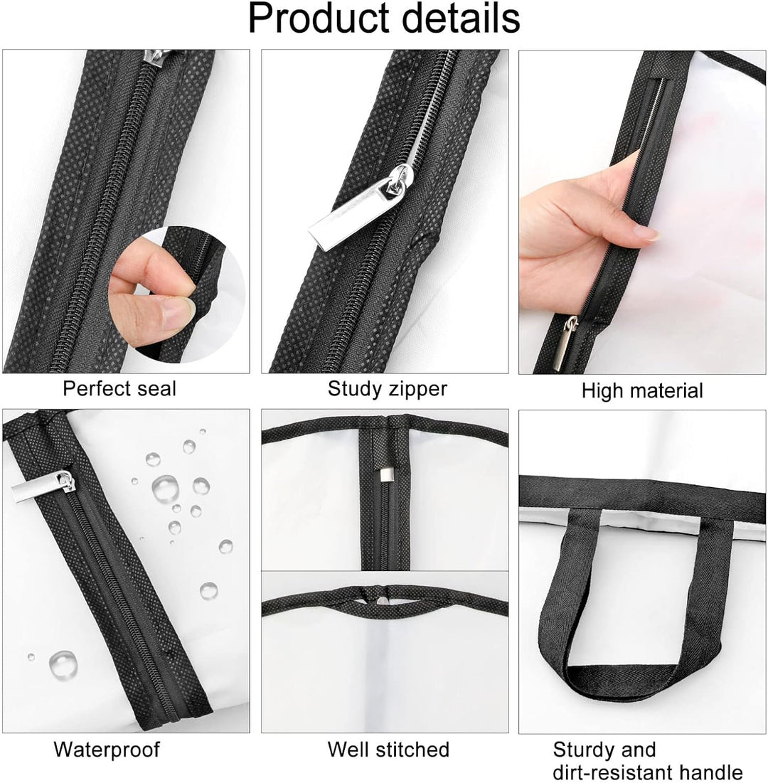 Breathable 71" extra-long garment bag, unisex. Keeps dresses & suits dust-free in closet or travel.