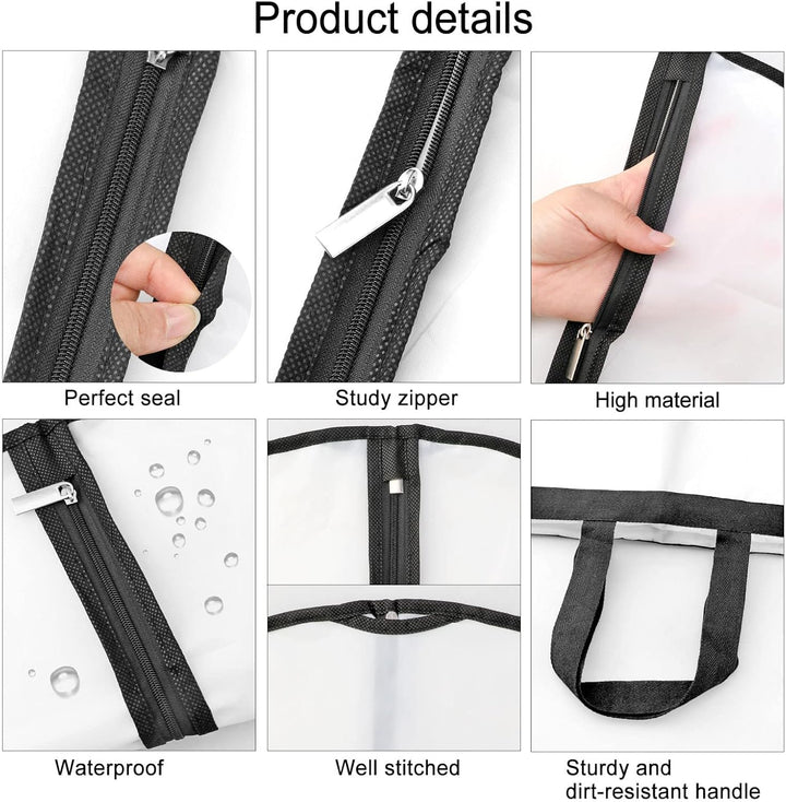 Breathable 71" extra-long garment bag, unisex. Keeps dresses & suits dust-free in closet or travel.