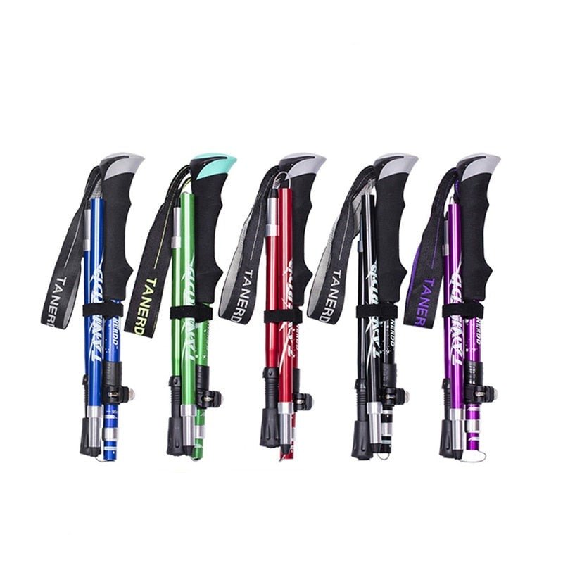 Unisex adjustable trekking poles for hiking & trail walking. Lightweight, durable outdoor gear for all adventures.