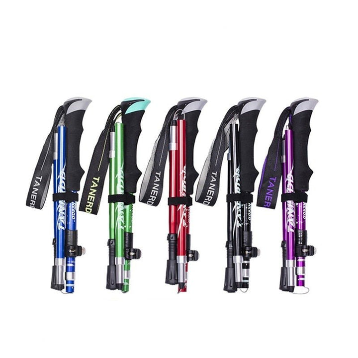 Unisex adjustable trekking poles for hiking & trail walking. Lightweight, durable outdoor gear for all adventures.