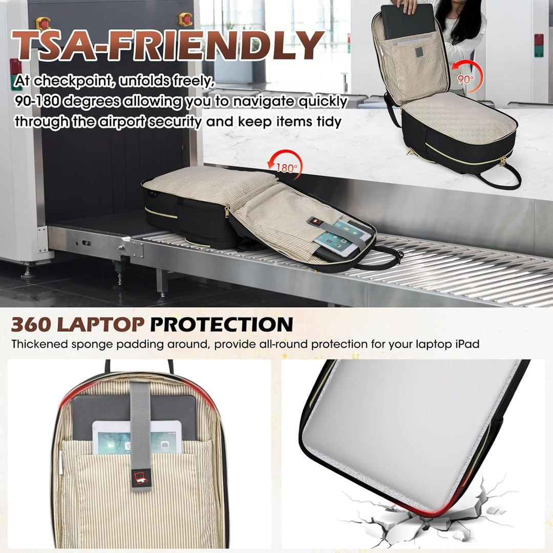 Robust AeroFlex water-resistant laptop backpack, ideal for organized travel. Features secure compartments for tech.