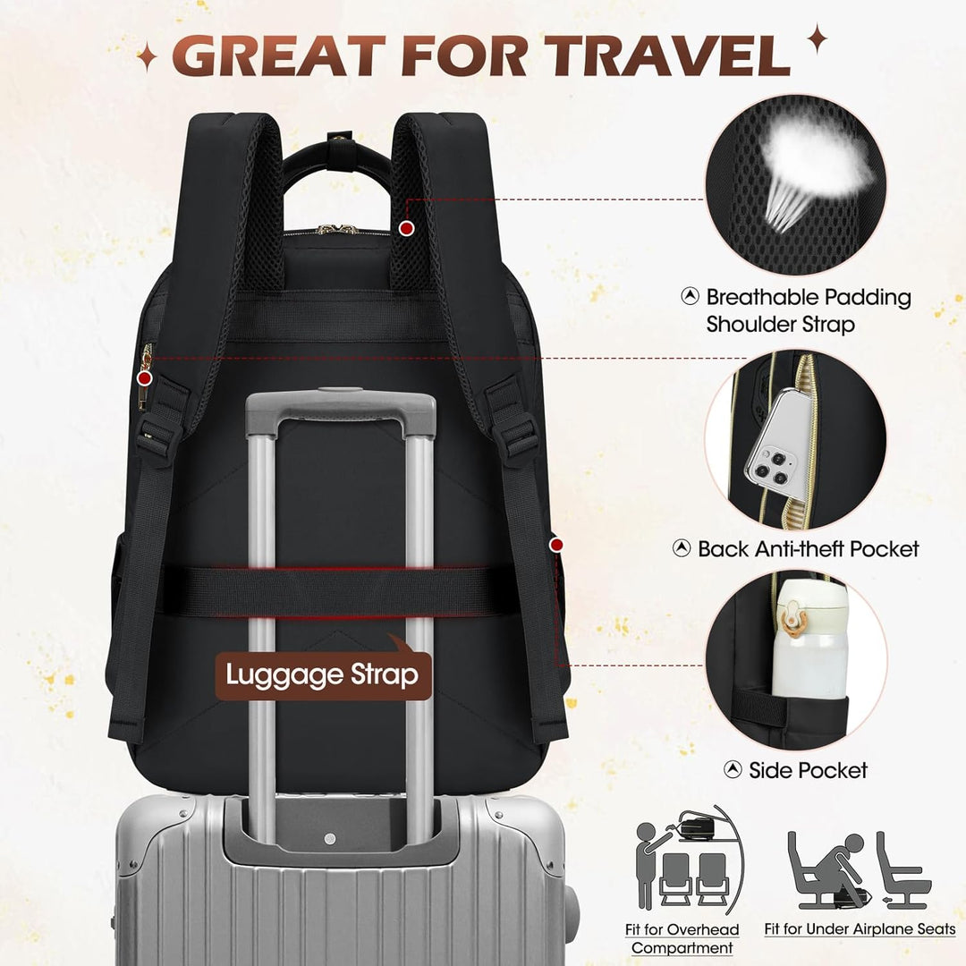 Stylish unisex AeroFlex water-resistant laptop backpack. Perfect for travel, work, school, and daily organization.