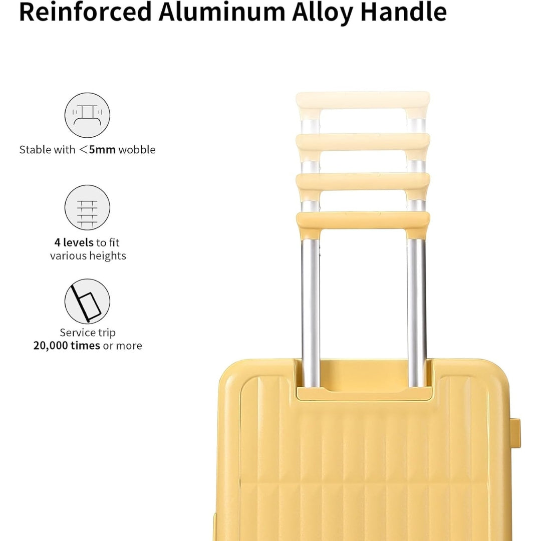 Functional 20" spinner luggage, airline-approved hardshell with smart deep split design.