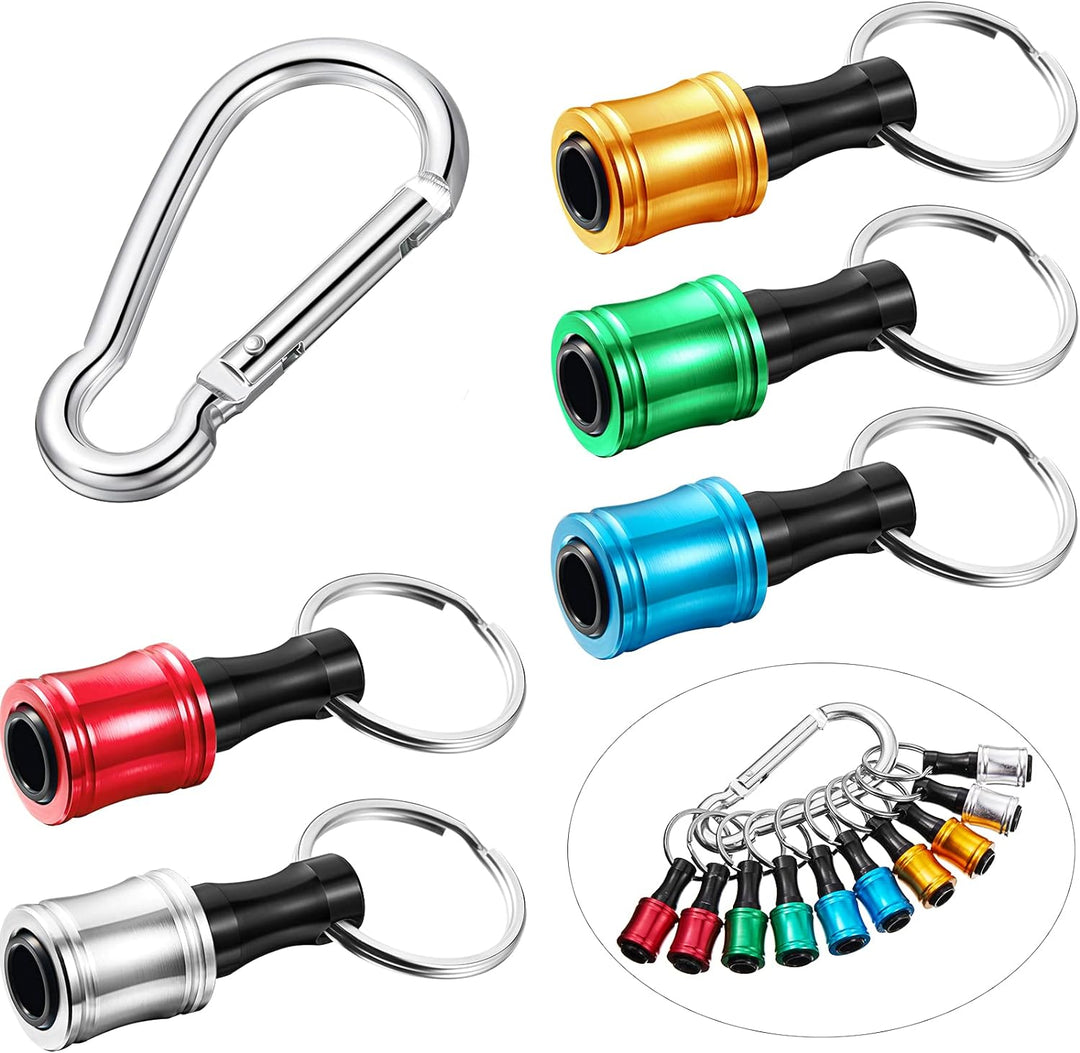 DIY tool accessory: quick release hex bit holder carabiner made from durable aluminum alloy.