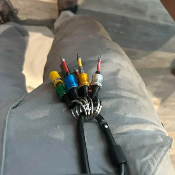 Hex driver bit holder carabiner, a versatile tool accessory for easy access.