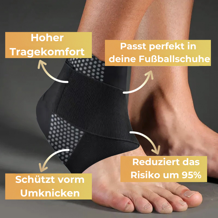 Breathable ankle support brace. Ideal for football & soccer injury prevention.