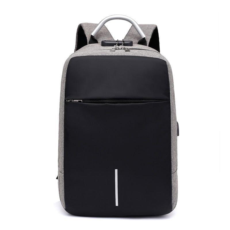 Versatile anti-theft laptop backpack: water-resistant, USB charging, perfect for travel, commute, and daily carry.