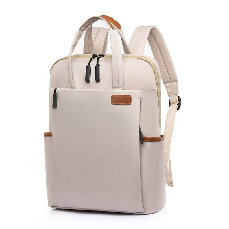 Streamlined anti-theft backpack. Water-resistant, lightweight, ideal for secure, organized travel.