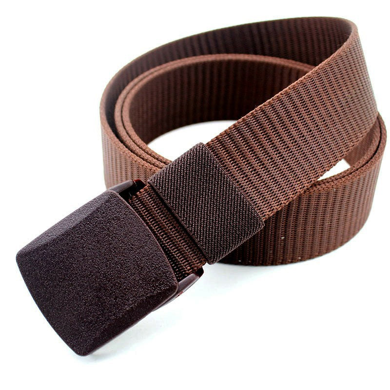 Unisex travel gift: Black anti-theft belt with hidden money pouch, practical & safe.