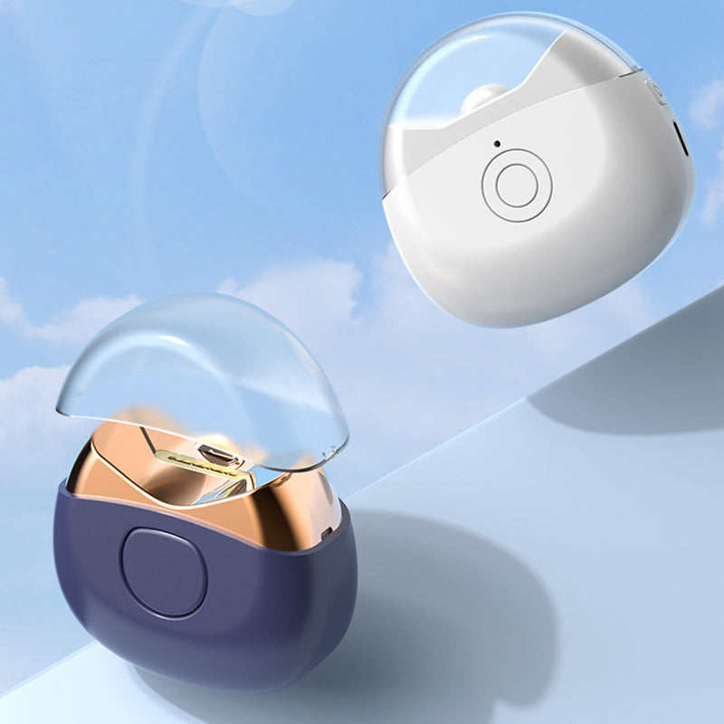 Unisex electric nail clipper in action, trimming nails smoothly with its automatic function and light