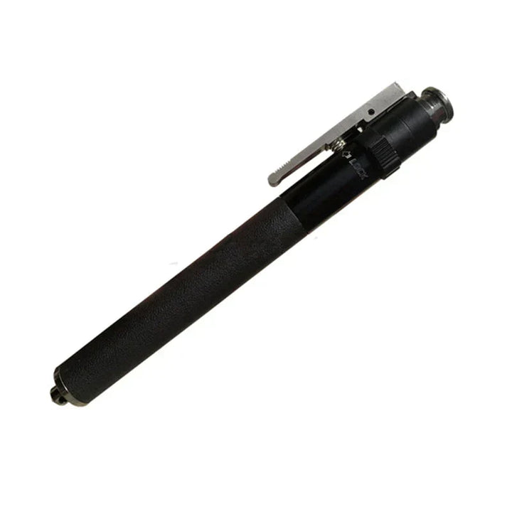 Adjustable mobility aid: automatic folding walking cane with ergonomic handle, lightweight aluminum for seniors.