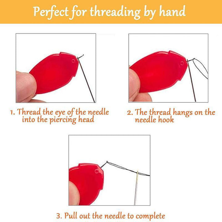 Automatic needle threader, an essential gadget for crafters and sewing enthusiasts.