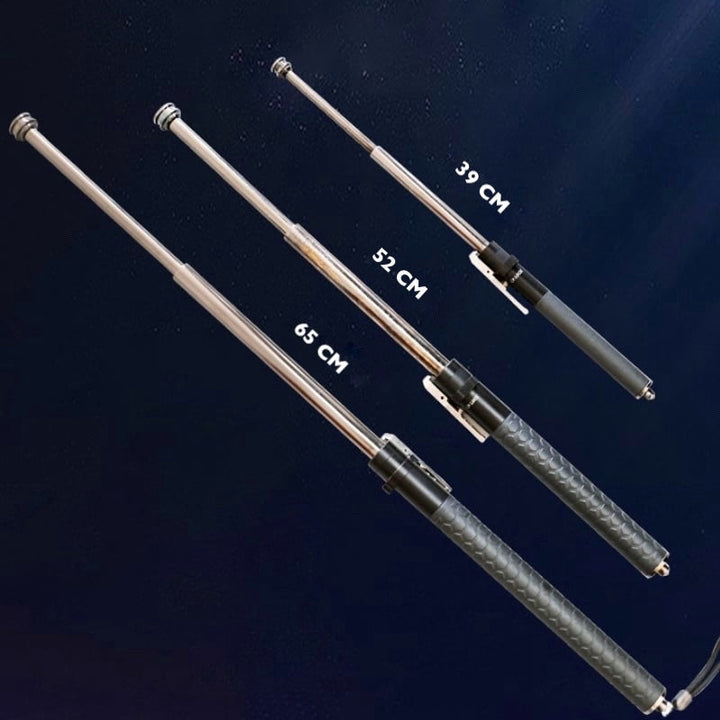 Unisex automatic self-defense walking stick with anti-slip grip for reliable personal safety.