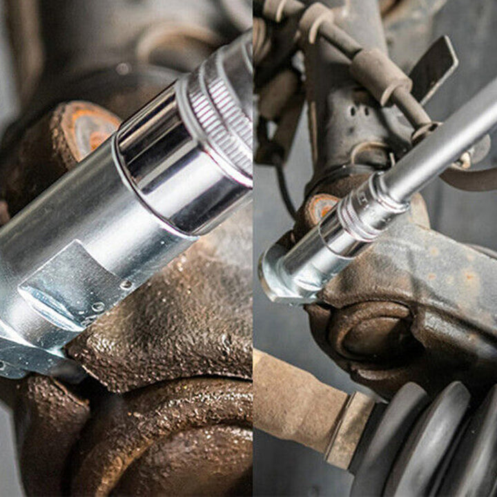 Specialized automotive strut spreader, key for shock absorber replacement