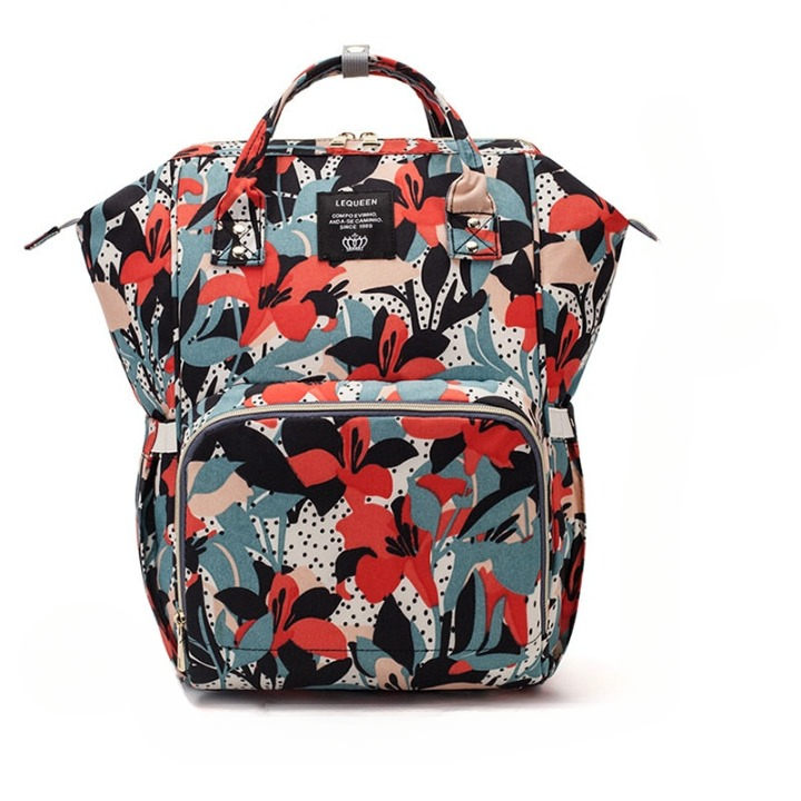 Family travel diaper backpack, large, waterproof, multi-pocket, keeps baby essentials organized for parents.