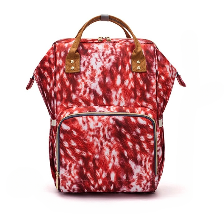 Large capacity diaper travel backpack for baby essentials, waterproof & multi-pocket design for parents.