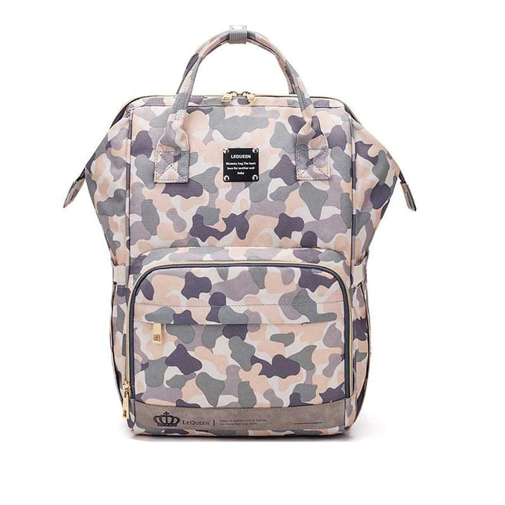 Multi-pocket waterproof diaper backpack, ideal for organized mom & dad baby essentials on the go.