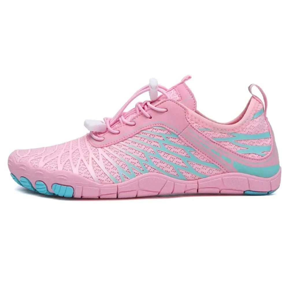 Trail-ready unisex walking shoes offering pain relief, natural comfort, and posture support for hikers.