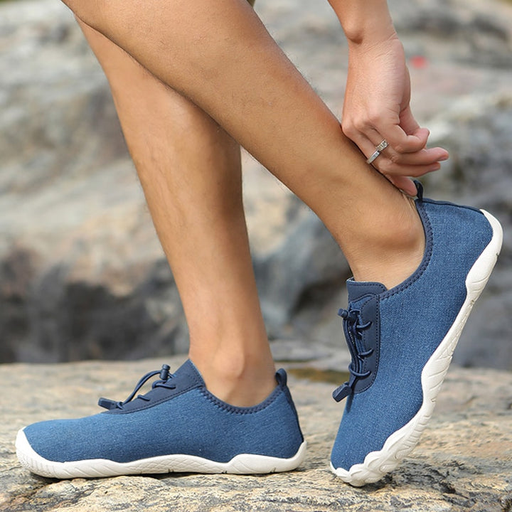 Lightweight barefoot sports shoes for fitness & water activities. Flexible, unisex & secure grip.