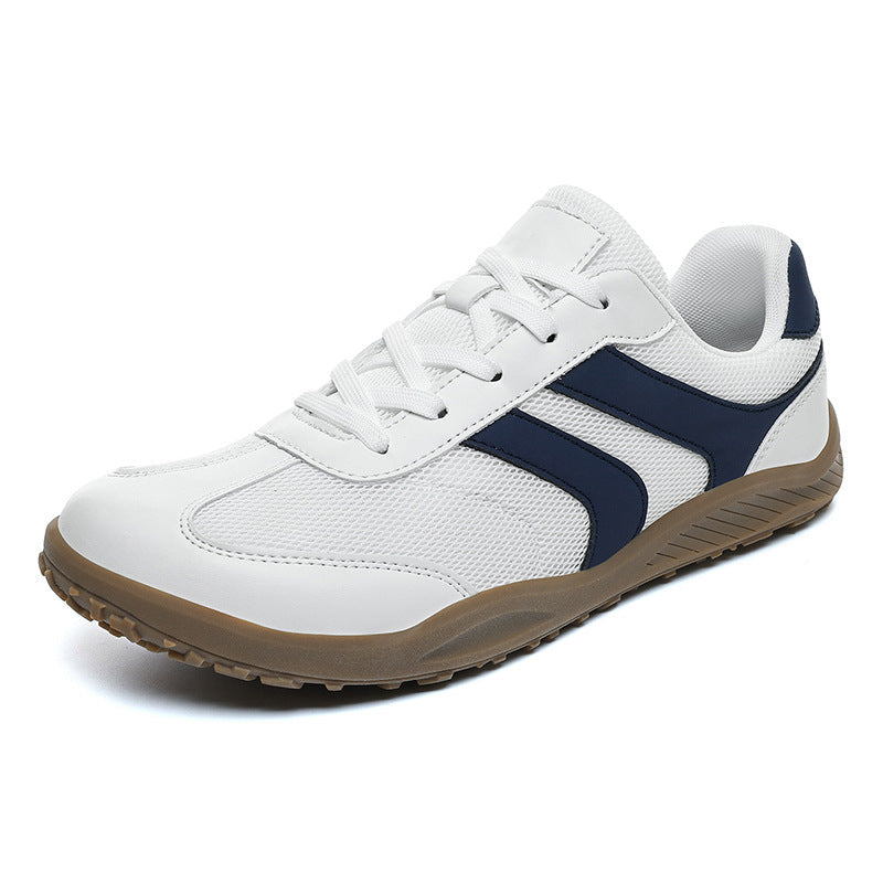 Unisex walking shoes, non-slip, flexible sole, wide toe box, ideal for foot health & balance.