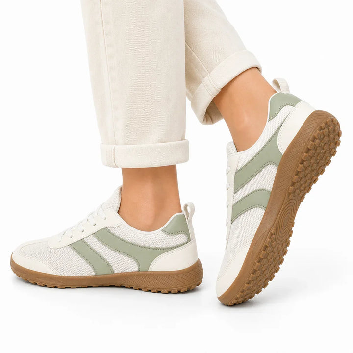 Minimalist walking shoes, wide toe box, non-slip, promoting natural foot movement.