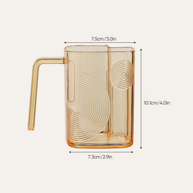 Modern and sleek bathroom rinse cup with a unique built-in toothbrush holder, clean white background