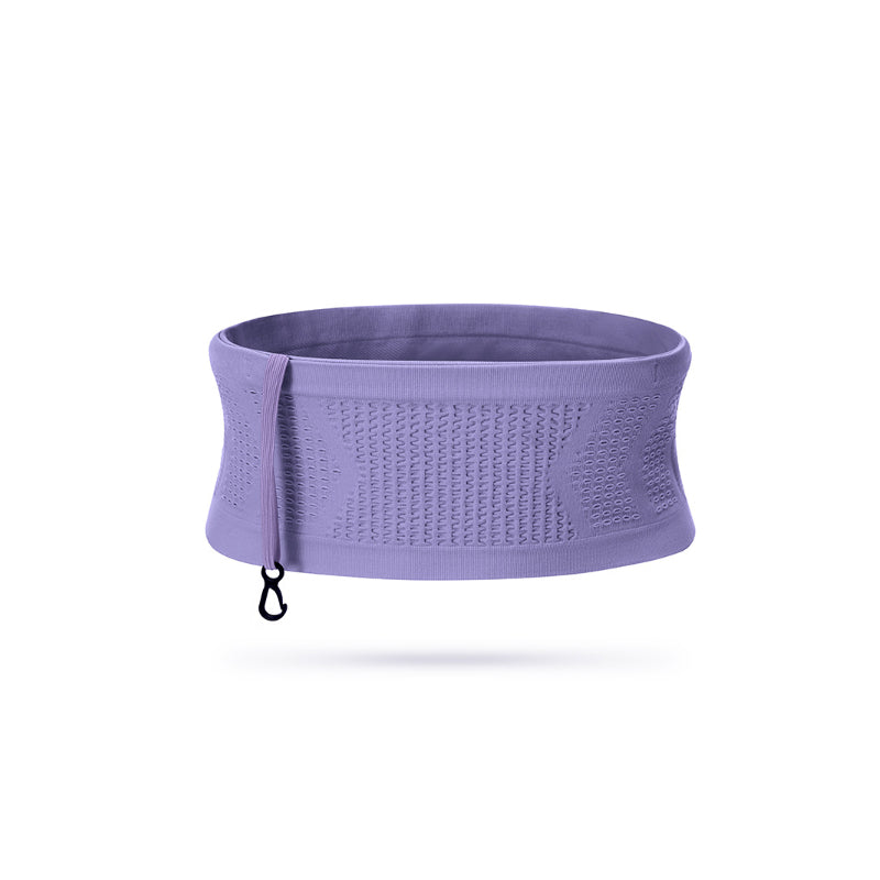 Concealed sports waist bag with reflective accents, enhancing visibility for night running and safety.