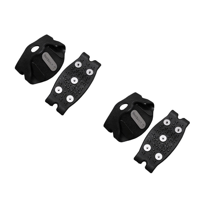 Ice grippers displayed on a clean background, highlighting their anti-slip features