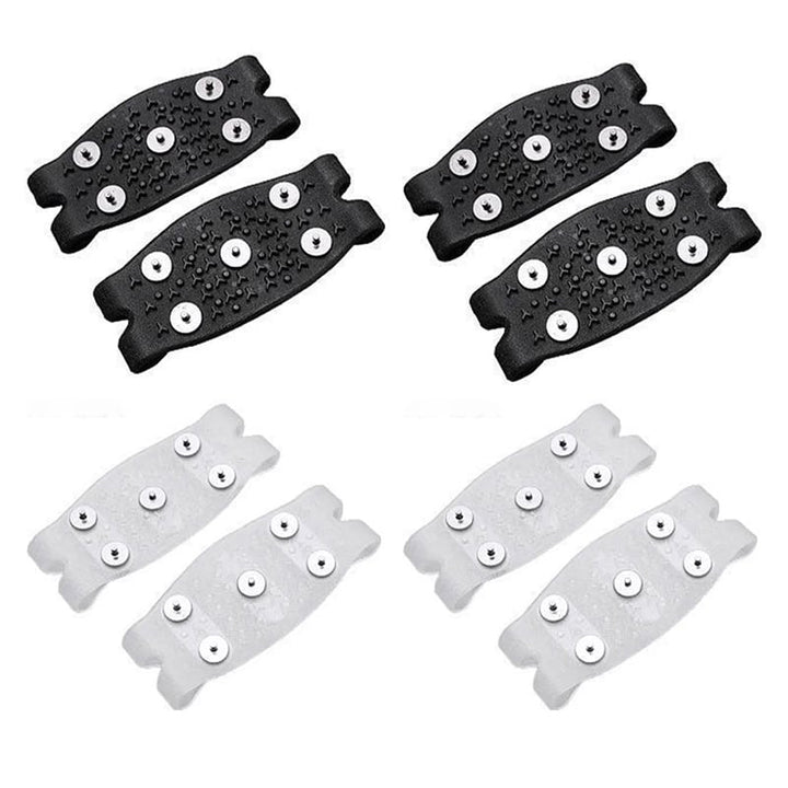 Unisex ice grippers with reflective elements, increasing visibility for winter outdoor safety