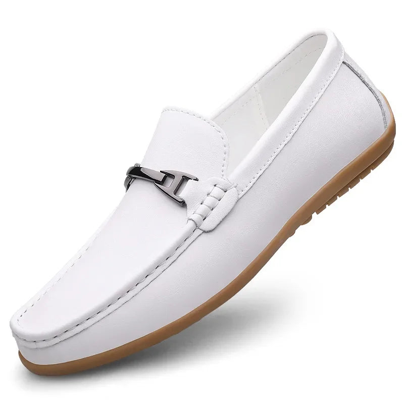 Unisex leather loafers, a key footwear item for achieving both comfort and a sophisticated look.