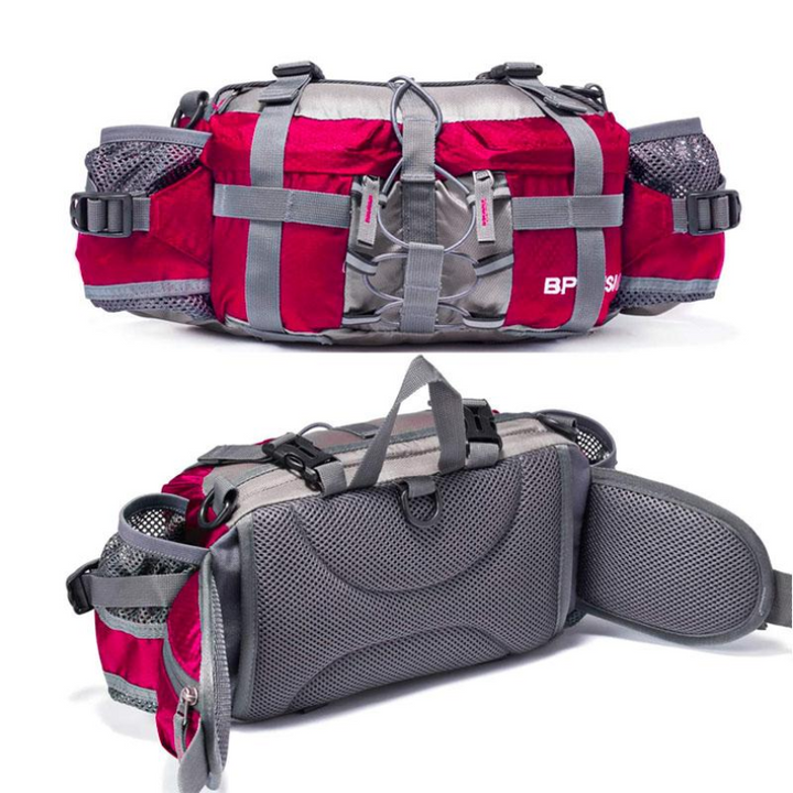 Outdoor crossbody bag in natural setting, ideal adventure gear for hiking, travel, and exploration.