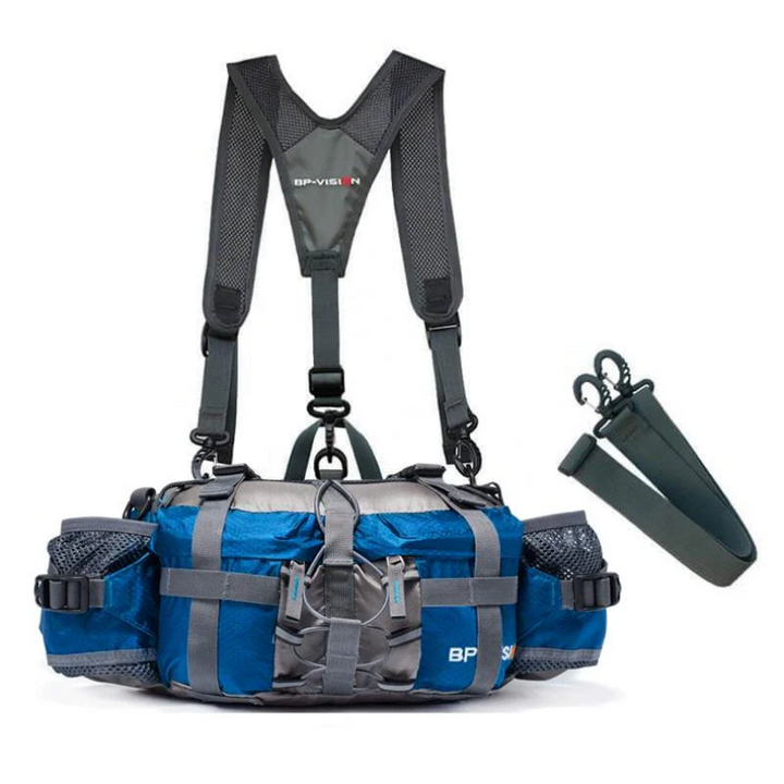 Versatile travel sling bag, black, securing essentials for urban explorations or wilderness adventures.