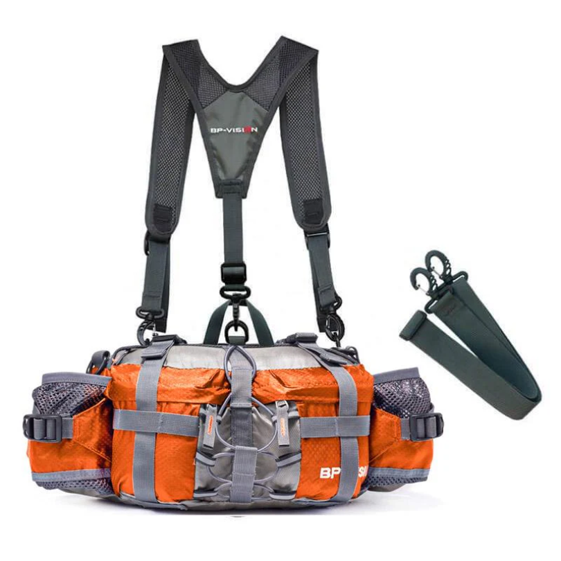 Tactical outdoor fanny pack, robust unisex design for daily carry, hiking & adventure gear.