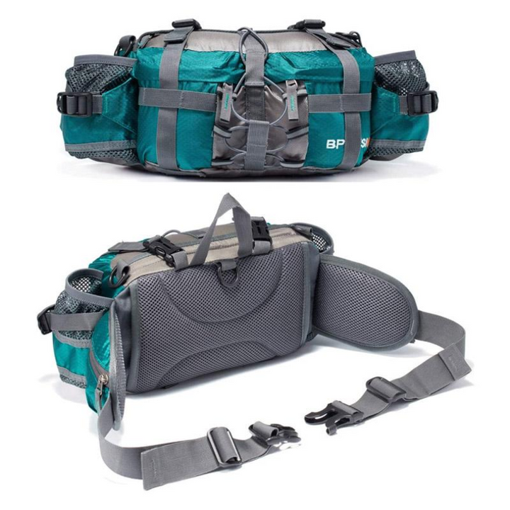 Unisex black outdoor crossbody bag, versatile for all adventures, travel, hiking & daily use.